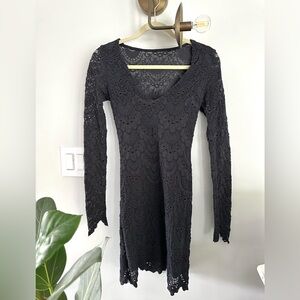 ✨ STRETCHY FABRIC LONG SLEEVE LACE DRESS 💋